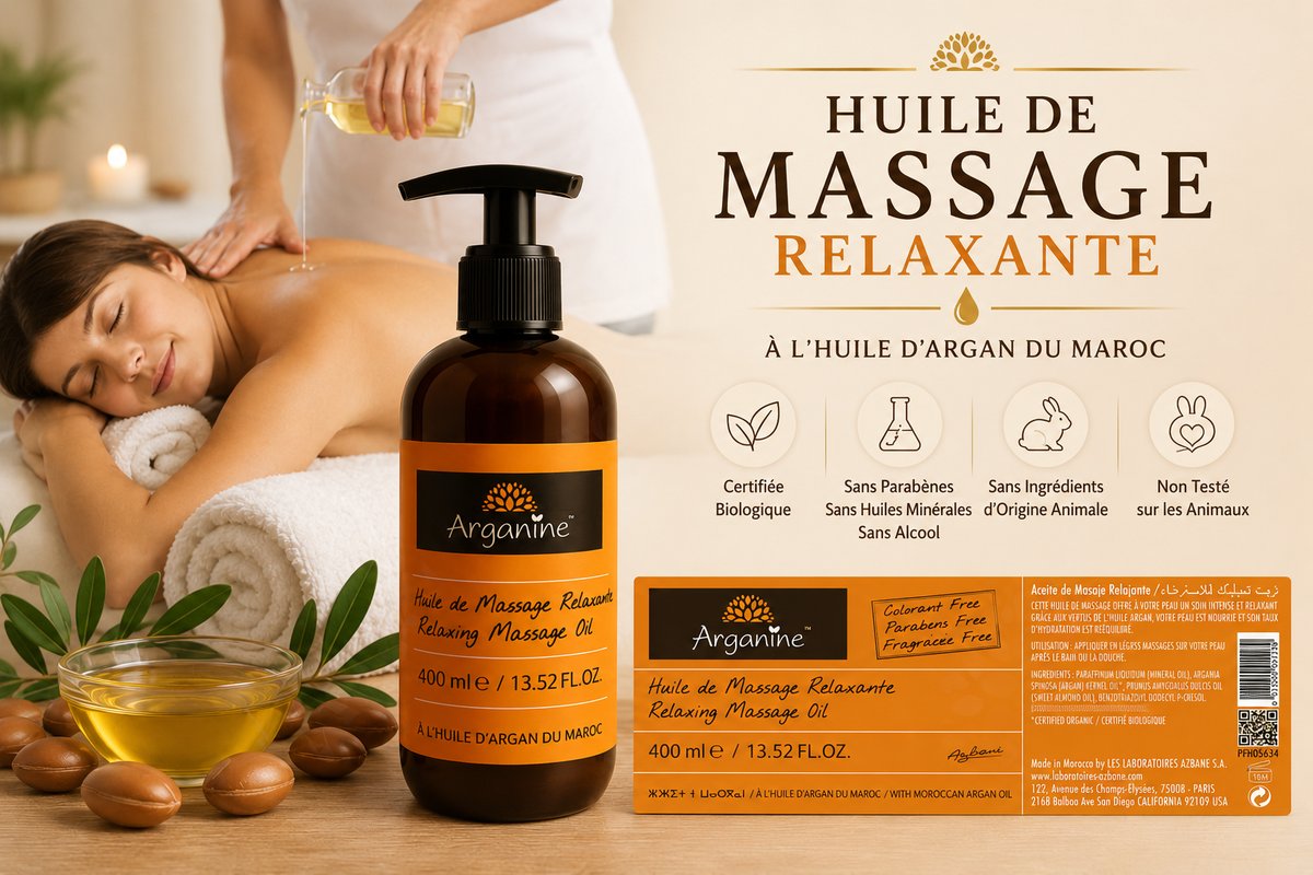 Huile de Massage à l'Argan Bio