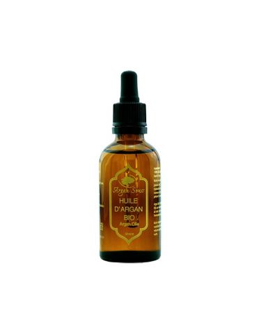 Huile d' argan vierge 100 % bio Argan Souss 50 ml (Doré)