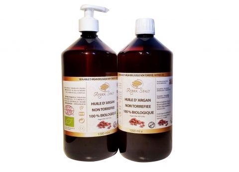 1 Litre huile d' Argane Bio vierge non Torréfiée cosmétique 1000 ML