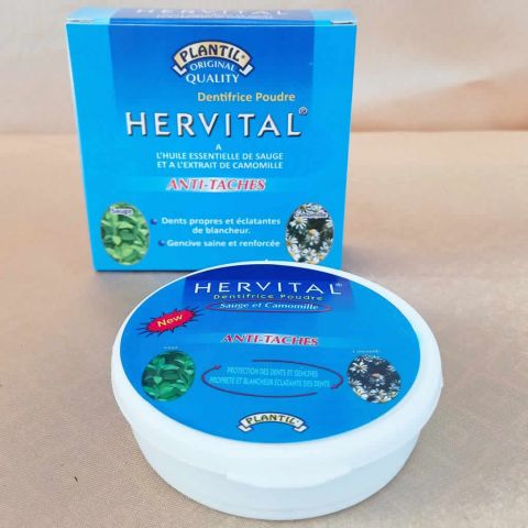DENTIFRICE EN POUDRE HERVITAL SAUGE CAMOMILLE 50 gr