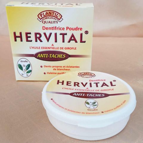 DENTIFRICE EN POUDRE HERVITAL GIROFLE 50 gr
