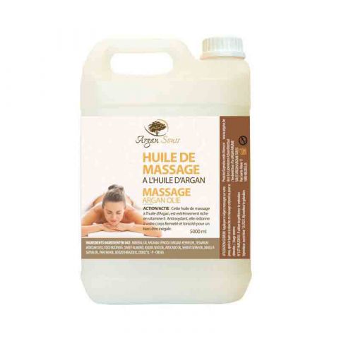 5 LITRES HUILE DE MASSAGE AZBANE A L' ARGAN  Bio 5000 ml