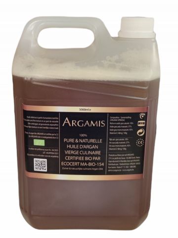 HUILE ARGAN ALIMENTAIRE BIO ARGAMIS 5 Litres VRAC