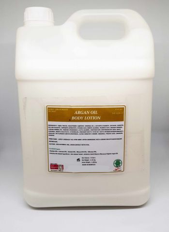 5 LITRES LAIT LOTION HYDRATANTE A L ' HUILE D'ARGAN 5000 ML