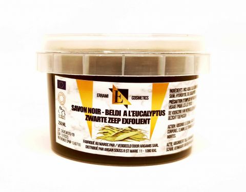 SAVON NOIR BELDI EXFOLIANT A L' HUILE D' EUCALYPTUS 250 GR