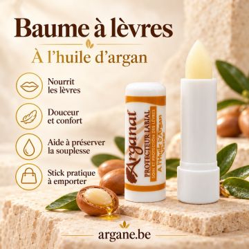 BAUME A LEVRE A L'HUILE D'ARGAN 