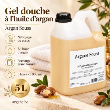 Gel Douche à l’Huile d’Argan – Grand Format 5 L