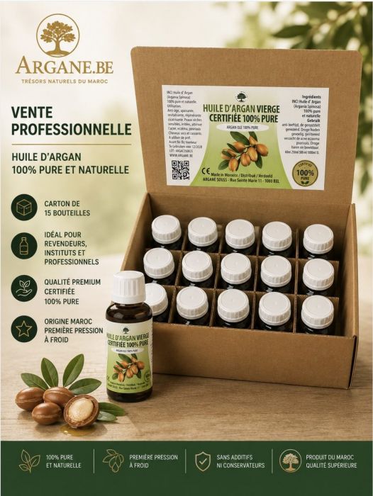 Huile d’argan cosmétique 100% pure et naturelle