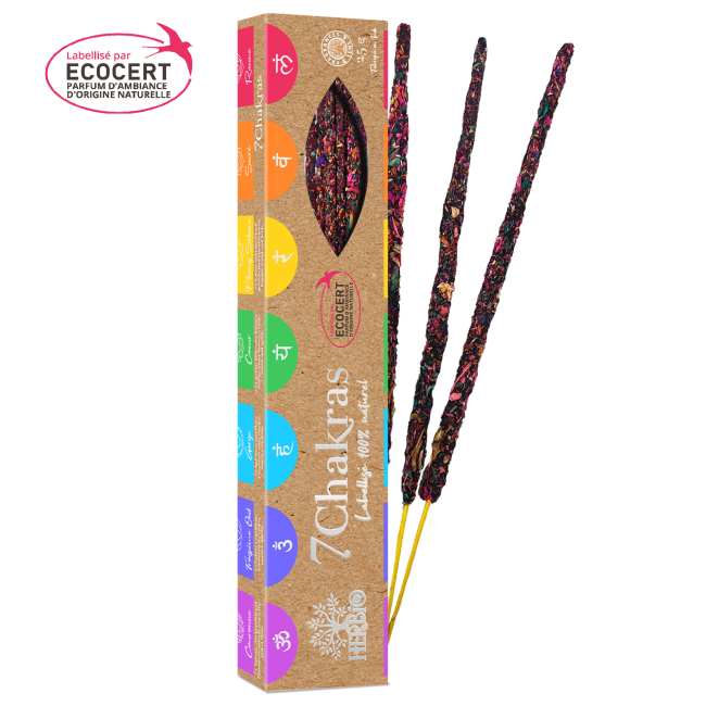 Encens Herbio 7 Chakras Ecocert en Fagot Stick 20g