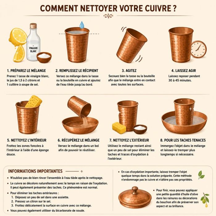 Tasse en Cuivre Pur avec Couvercle Fleur de Vie Mat – 300 ml – Coffret Cadeau Luxe