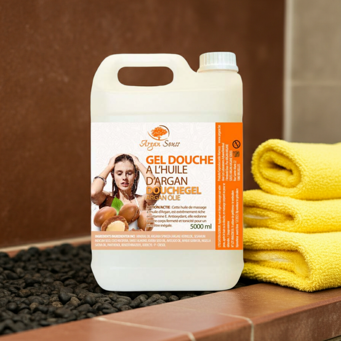 Gel douche a l' huile d'argan vrac 5000 ml