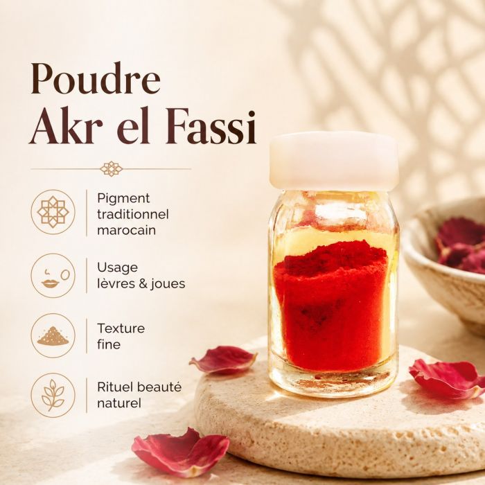 Aker El Fassi en poudre – Fard pour lèvres et joues