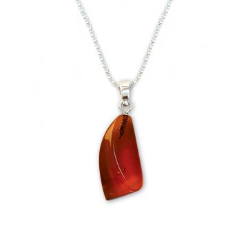 ambre pendentif livre avec chaine 2 gr