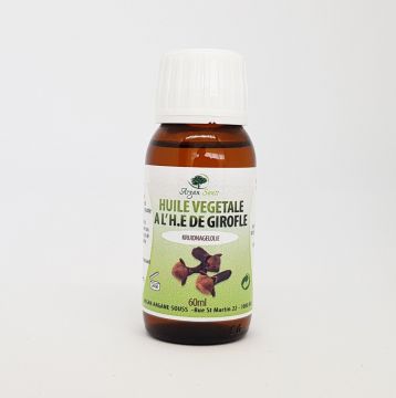 HUILE VEGETALE A L' HUILE ESSENTIELLE DE GIROFLE 60 ML