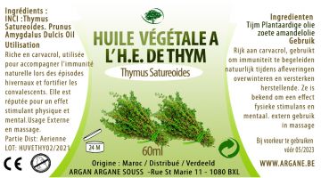 HUILE VEGETALE A l' H.E. DE THYM 60 ML