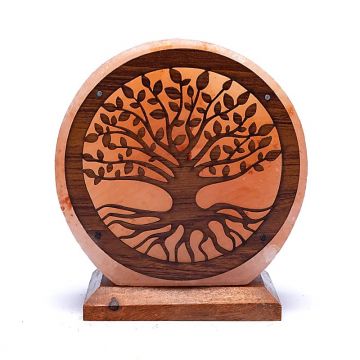 Lampe de sel Arbre de vie avec câble et LED 22x19x10