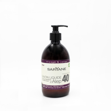 SAVON D' ALEP LIQUIDE 100 % NATUREL 40 % LAURIER 500 ML