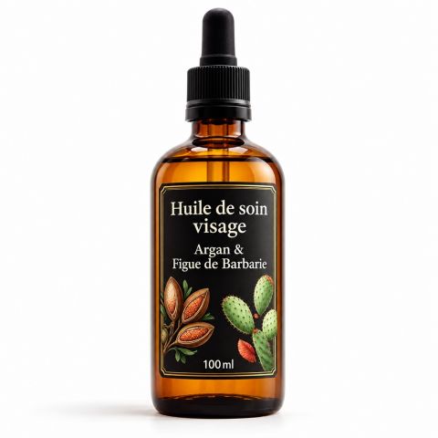 Huile Visage Argan & Figue de Barbarie 100 ml – Compte-Gouttes