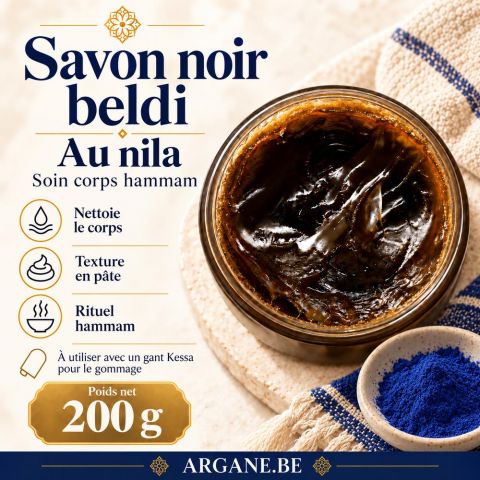 Savon noir beldi au nila – Soin corps hammam 200 g