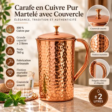 Carafe en cuivre 1,5 litre