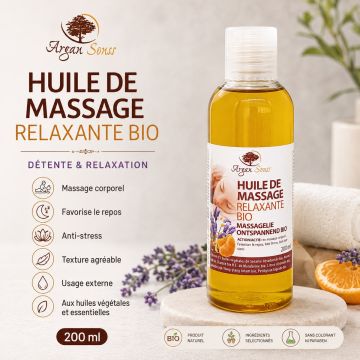 HUILE DE MASSAGE BIO RELAXANTE 200 ML