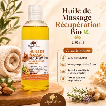 huile de massage récupération bio 200 ml