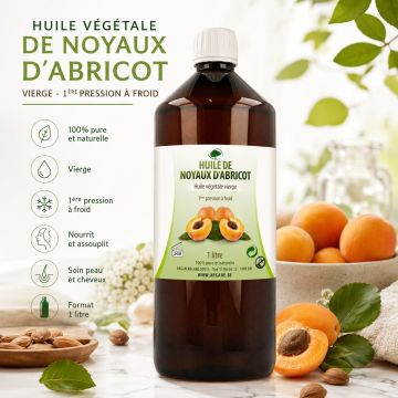 HUILE VEGETALE DE NOYAU D'ABRICOT VIERGE BIOLOGIQUE 60ML