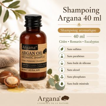 Shampooing Argana à l’Huile d’Argan – Azbane 40 ml