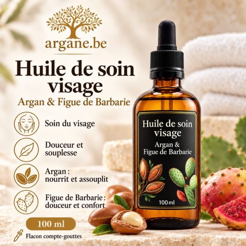Huile Visage Argan & Figue de Barbarie 100 ml – Compte-Gouttes