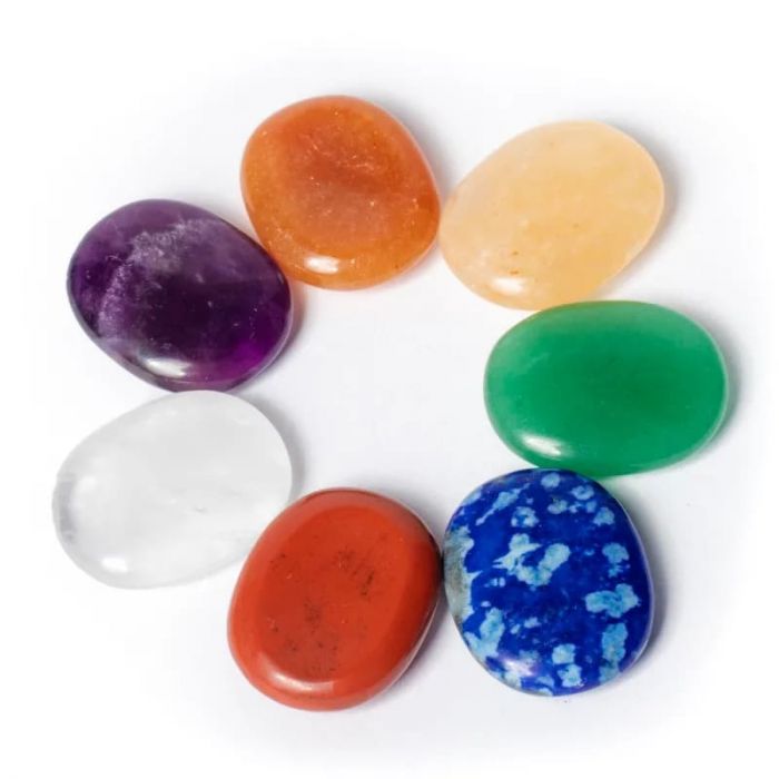 7 mini pierres de soulagement chakra