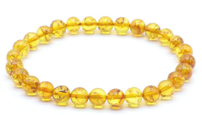 Bracelet ambre obscur 6 mm