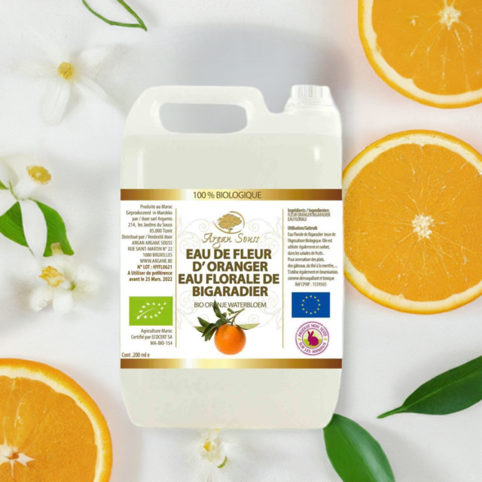 eau de fleur d'oranger bio 5 litres
