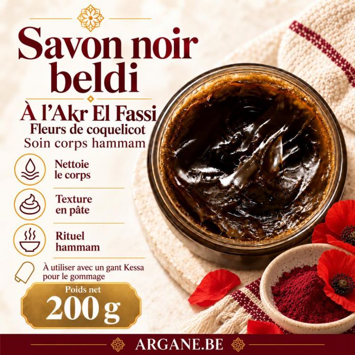 Savon noir beldi au nila – Soin corps hammam 200 g