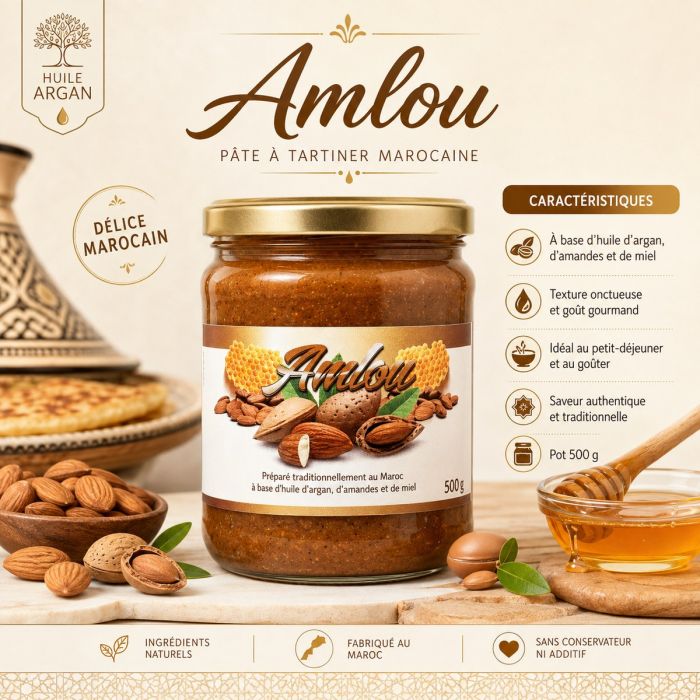 amlou pâte à tartiné 500 gr
