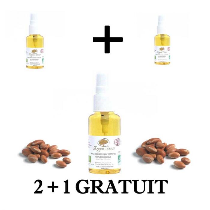 2 + 1 Gratuit HUILE ARGAN BIO 30 ml Spray