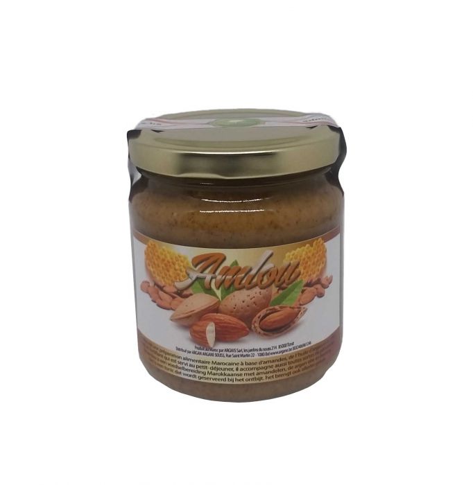 Amandelspijs amlou SPREADS HONING ARGAN 210 GR