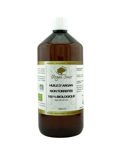 1 Litre huile d Argan Vierge Bio non torréfiée certifiée bio 