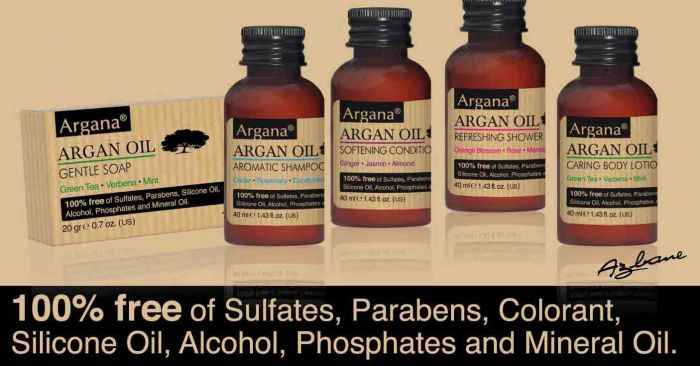 Pack de 4 produits de Présentation Azbane Gamme Azbane ARGANA (pour Hôtellerie)