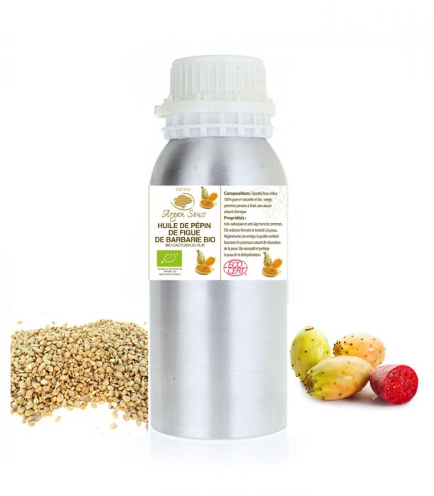 HUILE DE PEPINS DE FIGUE DE BARBARIE BIO 500ml