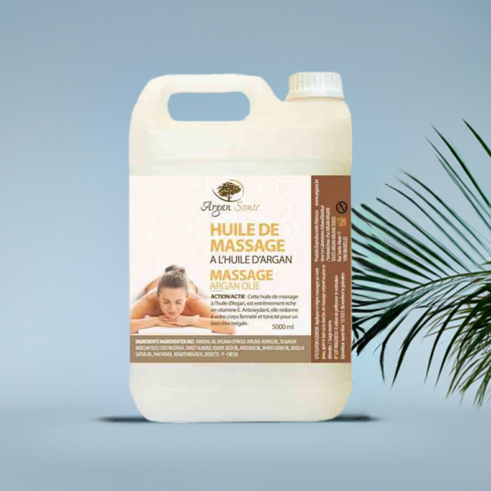 Huile de massage Argan Fleur Oranger 5 Litres