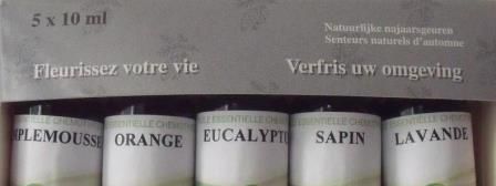 Boite de 5 * 10 ml Huiles essentielles 10 ml