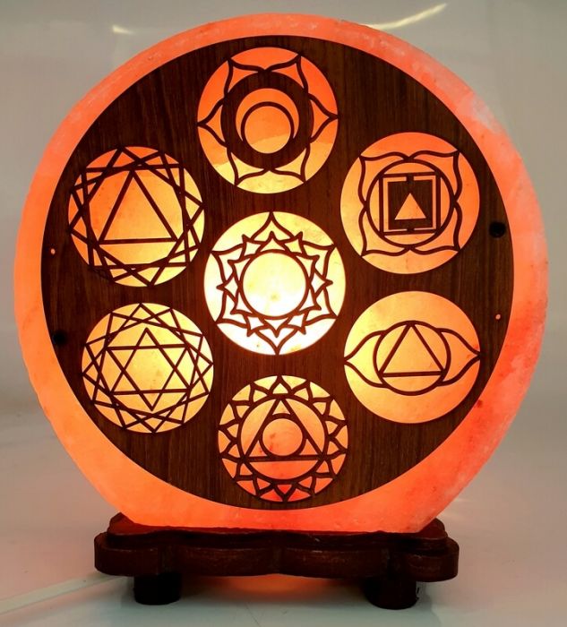 Lampe de sel Arbre de vie avec câble et LED 22x19x10