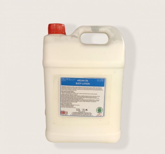 LAIT LOTION CORPORELLE A L ARGAN Et FLEUR ORANGER VRAC 5000 ml