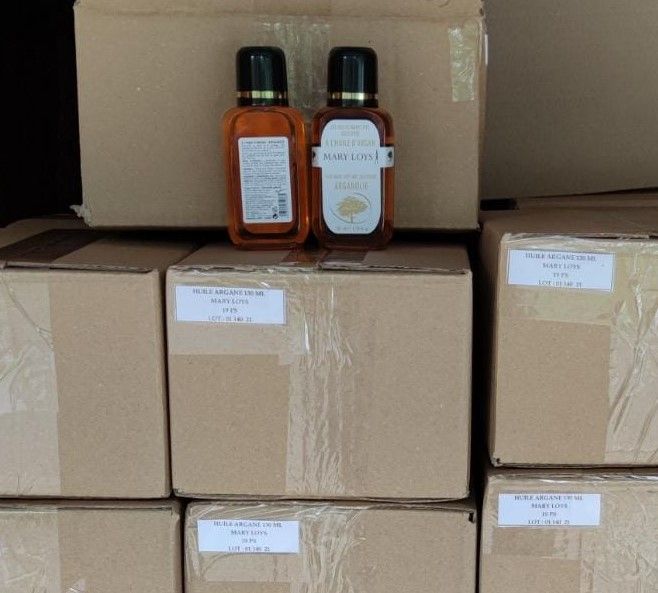 19 BOUTEILLES HUILE ARGAN SAHAR MARY LOYS 130 ML